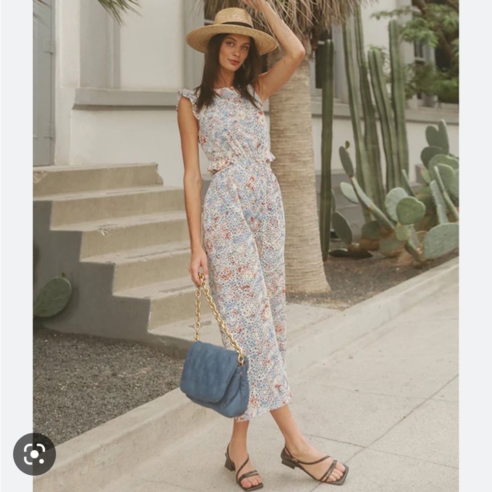 HTF Anthropologie Violetta Eyelet Jumpsuit